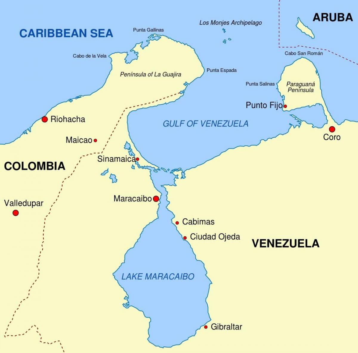 ramani ya ghuba ya venezuela