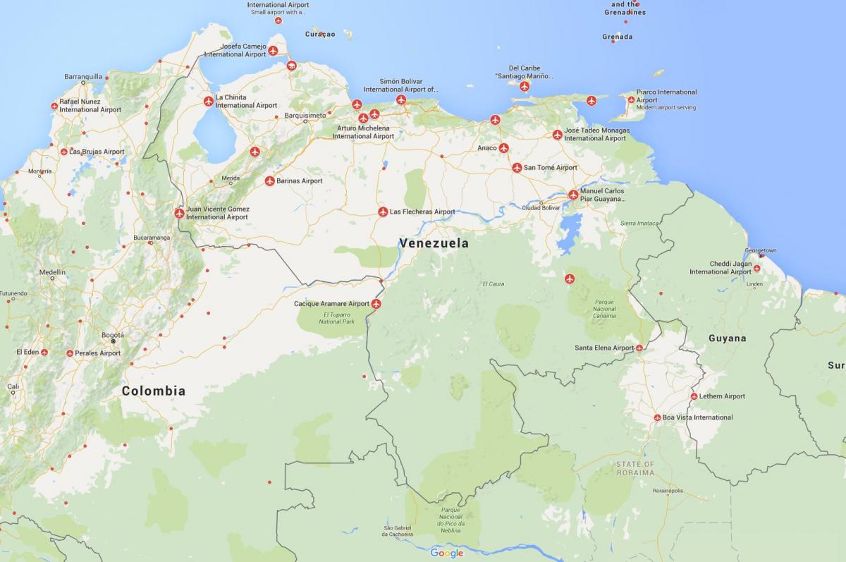 ramani ya venezuela viwanja vya ndege