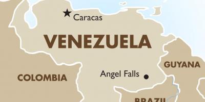 Venezuela mji mkuu ramani