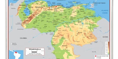 Ramani ya venezuela mwinuko